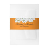 Mandarine Elegance Botanische Hochzeit Einladungsbanderole (Vorderseite Beispiel)