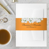 Mandarine Elegance Botanische Hochzeit Einladungsbanderole