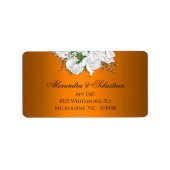 Mandarine Elegance und Bridal Bouquet Wedding Adressaufkleber (Vorne)