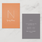 Mandarine-extravagantes atemberaubendes und mit visitenkarte (Vorne/Hinten)