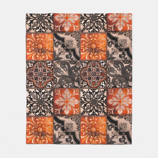 Mandarine Fleecedecke (Vorderseite)
