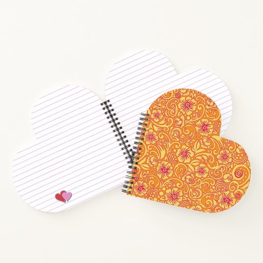 Mandarine Floral Dream Pattern Notebook Notizblock (Innenseite)