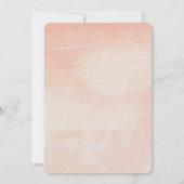 Mandarine Floral Watercolor Hochzeit Einladung (Rückseite)