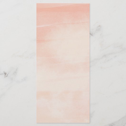 Mandarine Floral Wedding Menu Menükarte (Rückseite)