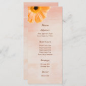 Mandarine Floral Wedding Menu Menükarte (Vorne/Hinten)