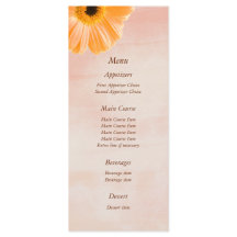 Mandarine Floral Wedding Menu