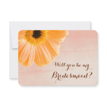 Mandarine Floral werden Sie meine Brautfrau sein