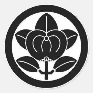 Mandarine für die Familie Hikone Runder Aufkleber