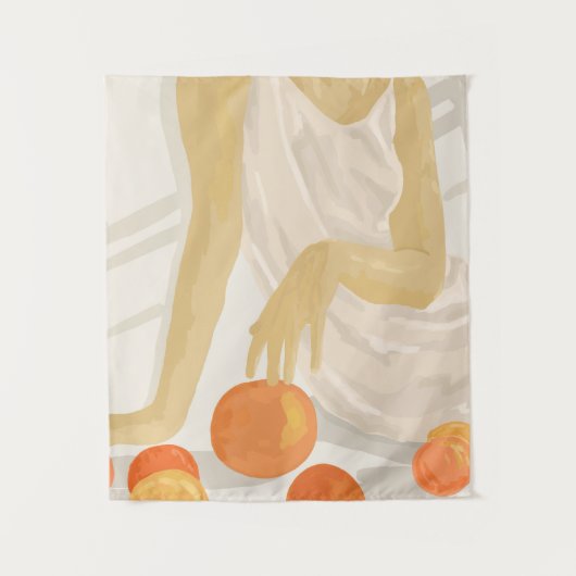 Mandarine Grace Wandteppich (Vorderseite)