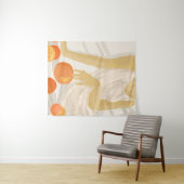 Mandarine Grace Wandteppich (Beispiel (Horizontal))