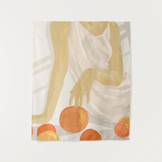 Mandarine Grace Wandteppich (Vorderseite)
