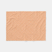 Mandarine Griechisches Schlüsselmuster Fleecedecke (Vorderseite (Horizontal))