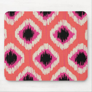 Mandarine Ikat - durch TDStudio Mousepad