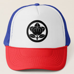 Mandarine in einem Kreis Truckerkappe