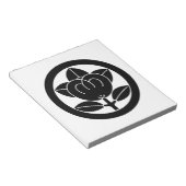 Mandarine in Kreis Notizblock (angewinkelt)