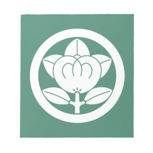 Mandarine in Kreis Notizblock