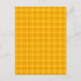 Mandarine Kariertes Muster Postkarte