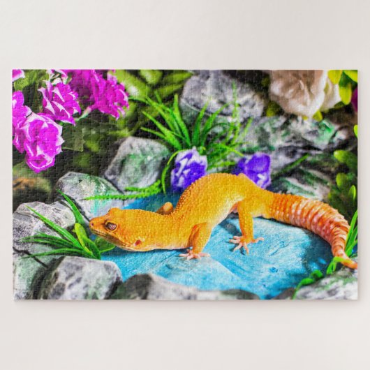 Mandarine Leopard Gecko Puzzle (Horizontal)