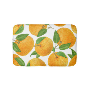 Mandarine Mandarine Illustration: Vibrant Watercol Badematte