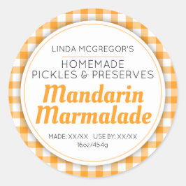 Mandarine-Marmelade-Orangenmarmelade Runder Aufkleber