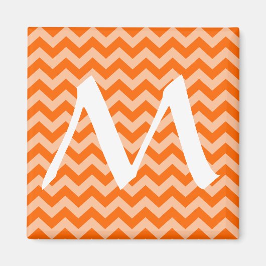 Mandarine Marokkanische Moods Chevrons Magnet (Vorne)