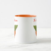 Mandarine mit grünem Blattblättriger Mandarine Tasse (Zentrum)
