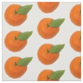 Mandarine mit grünem Blattwerk Stoff (Muster)