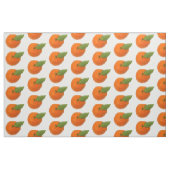Mandarine mit grünem Blattwerk Stoff (Fat Quarter (45,7 x 55,9 cm))