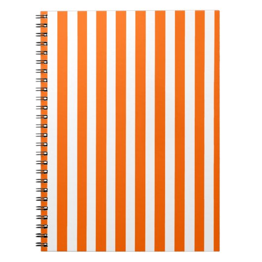 Mandarine Moderne Streifen Notizblock (Vorderseite)