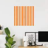 Mandarine Moderne Streifen Poster (Heimbüro)