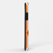 Mandarine Moderner Streifen mit Monogramm Case-Mate iPhone Hülle (Hinten/Rechts)