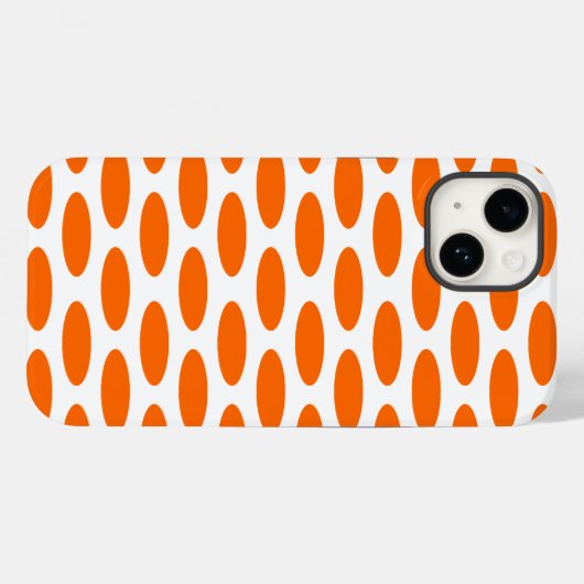 Mandarine Modernes Oval Case-Mate iPhone Hülle (Rückseite (Horizontal))