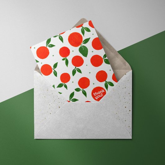 Mandarine Muster Danke Karte