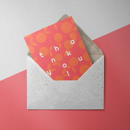 Mandarine Muster - Rosa und Orange Dankeschön Kart Feiertagskarte