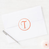 Mandarine Orange Aufkleber für Mit Monogramm Umsch (Umschlag)