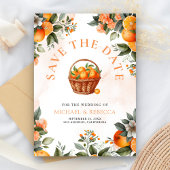 Mandarine Orange Citrus QR Code Foto Hochzeit Save The Date