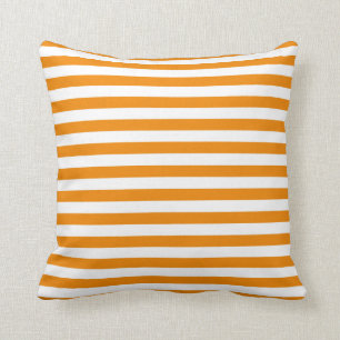 Mandarine Orange Classic Streifen Pillow Kissen