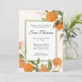 Mandarine Orange/Clementine Einladung (Stehend Vorderseite)