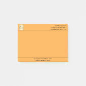 Mandarine-Orange-Firmenlogo Post-it Klebezettel (Vorderseite)