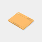 Mandarine-Orange-Firmenlogo Post-it Klebezettel (angewinkelt)