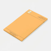 Mandarine-Orange-Firmenlogo Post-it Klebezettel (angewinkelt)