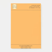 Mandarine-Orange-Firmenlogo Post-it Klebezettel (Vorderseite)