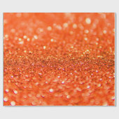 Mandarine Orange Glitzer Design Geschenkpapier (Flach)