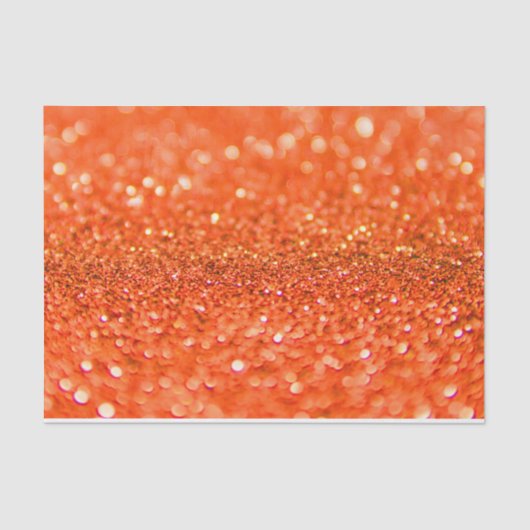 Mandarine Orange Glitzer Design Seidenpapier (Vorderseite)