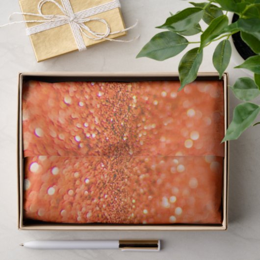 Mandarine Orange Glitzer Design Seidenpapier (Geschenk)