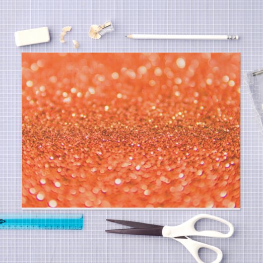 Mandarine Orange Glitzer Design Seidenpapier (Handwerk)