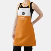 Mandarine Orange Mitarbeiter Logo, Name, Unternehm Schürze (InSitu)