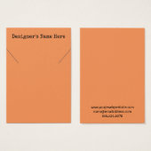 Mandarine Orange Necklace Display Card (Vorne & Hinten)