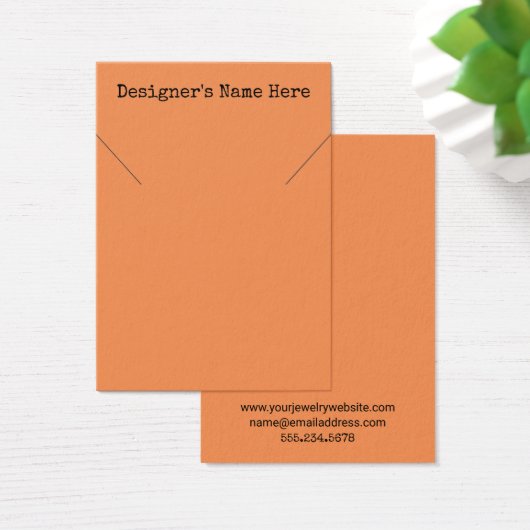 Mandarine Orange Necklace Display Card (Schreibtisch)