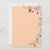 Mandarine Orange Peach Blush Rose Quinceanera Einladung (Rückseite)